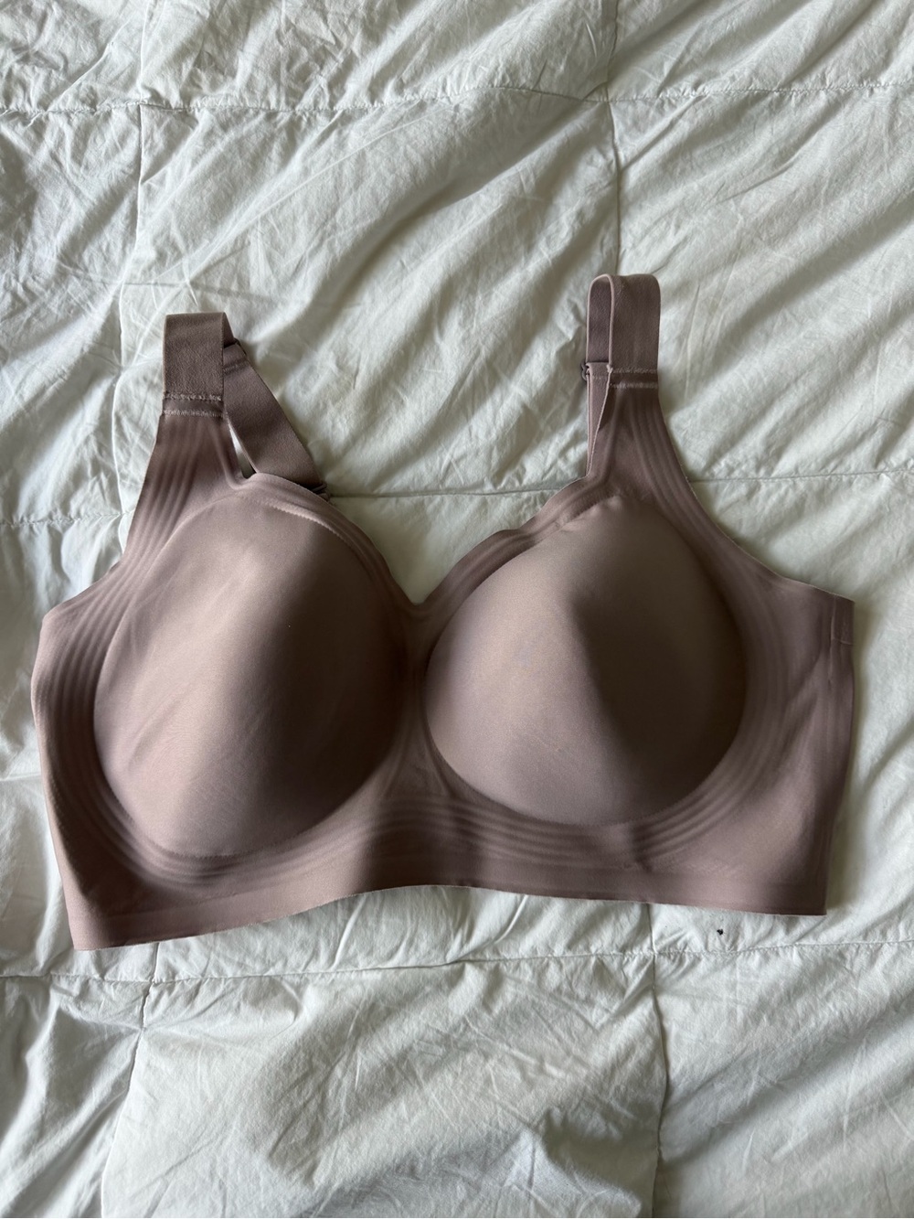 Seamless Padded Wireless Bra - Taupe